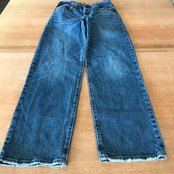 Levi's Ribcage Straight Ankle Jeans Women 27 Blue Button Fly Medium Wash Stretch - Picture 1 of 15
